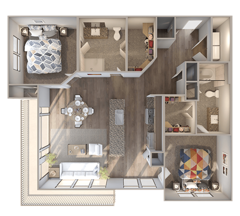 Skyline at Midtown B2 Floorplan
